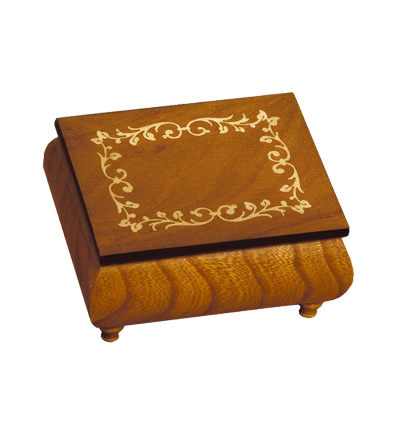 Scatola Musicale in Legno Intarsio Cornice