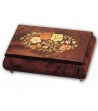 Scatola Musicale in Legno Intarsio Fiori
