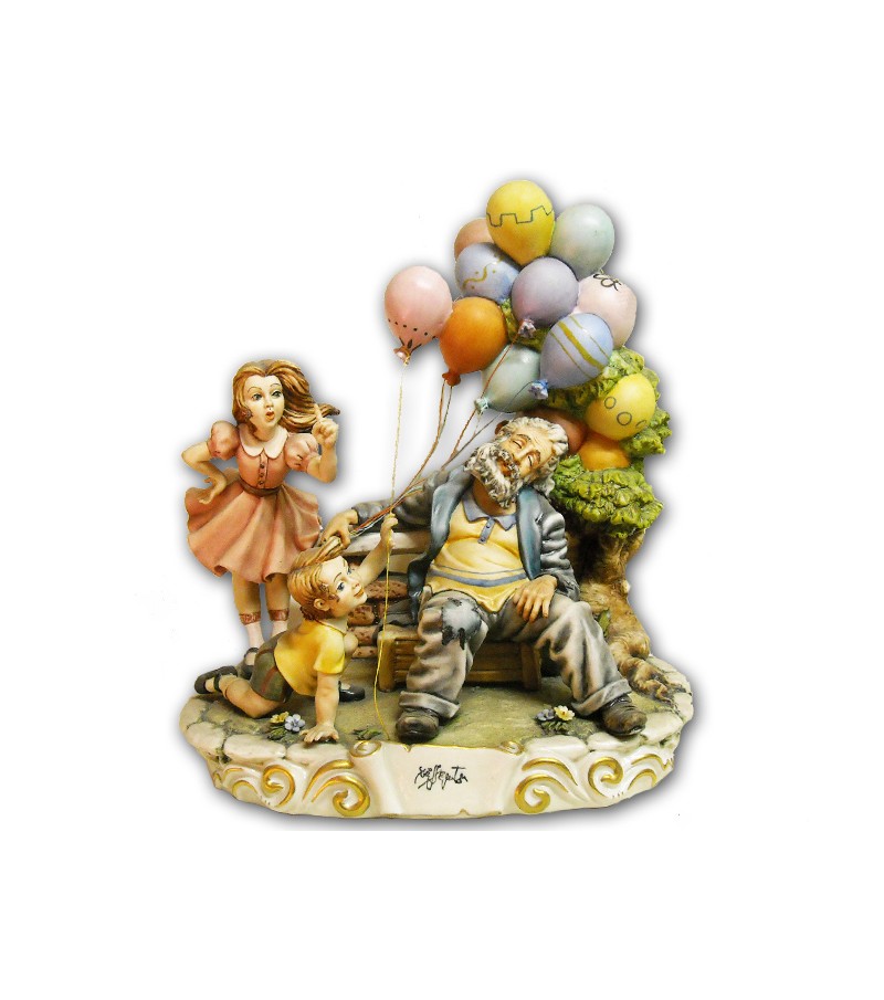 "Venditore di Palloncini" in Porcellana di Capodimonte