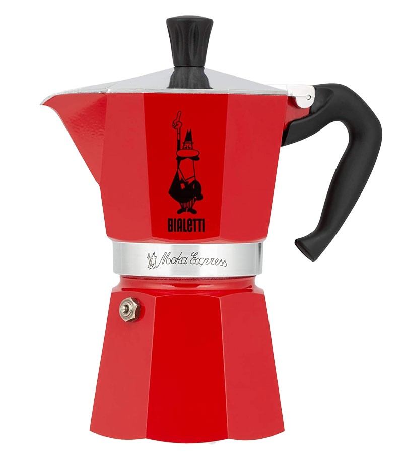 Caffettiera espresso classica colore rosso