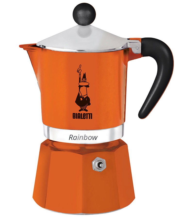 Caffettiera espresso modello Rainbow arancione