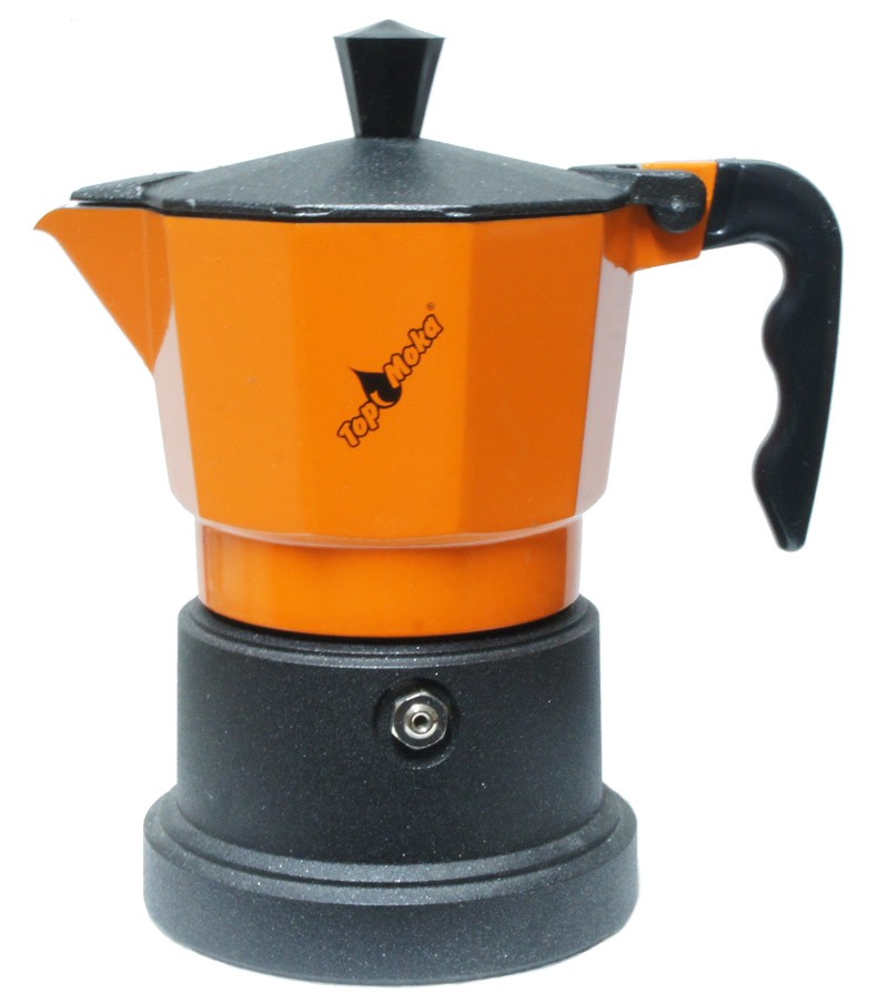 Caffettiera Espresso Classica Colore Arancione Nero