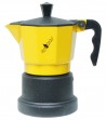 Caffettiera Espresso Classica Colore Giallo Nero