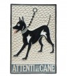 Piastrellla in Ceramica "Attenti al Cane"