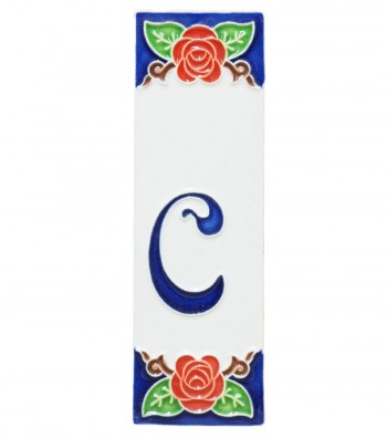 Lettera "C" decoro rose