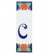 House letter C in Ceramic Decoration Rose