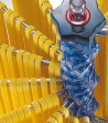 Dettaglio fettuccine su stendipasta Tacapasta blu