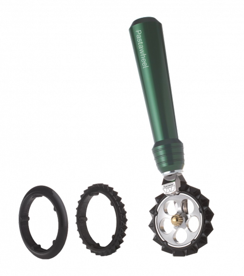 Tagliapasta Pastawheel verde con due rotelle