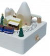 Carillon in legno Treno Natale e villaggio