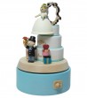 Carillon in legno torta e la coppia