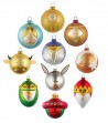 Christmas baubles set design Marcello Jori