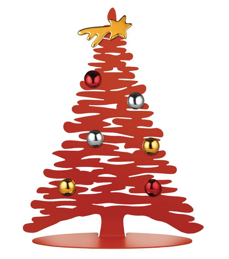 albero di Natale rosso in acciaio con magneti design Boucquillon & Maaoui