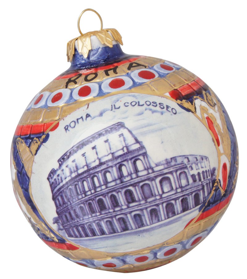 Colosseum ceramic Christmas ball