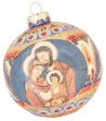 Palla di Natale in ceramica con Sacra Famiglia