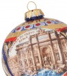 Palla di Natale in ceramica dettaglio Fontana di Trevi