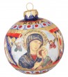 Palla di Natale in ceramica Madonna con Bambino