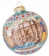 Trevi Fountain ceramic Christmas ball