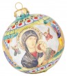 Palla di Natale in ceramica Madonna con Bambino