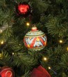 Ceramic Christmas ball on a tree