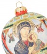 Detailed Madonna with Child ceramic Christmas ball