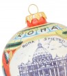 Palla di Natale in ceramica dettaglio San Pietro