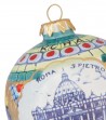Palla di Natale in ceramica dettaglio San Pietro