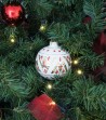 Palla di Natale in ceramica appesa su albero