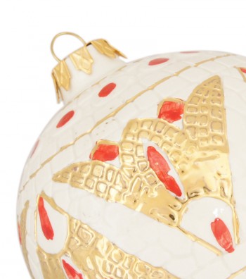 Dettaglio palla di Natale in ceramica