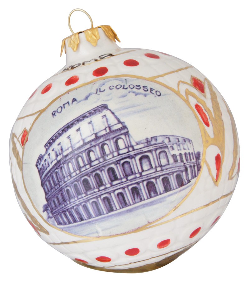 Palla di Natale in ceramica Colosseo