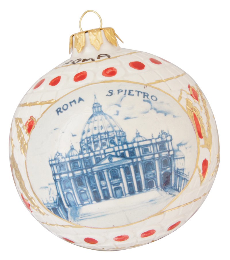 Palla di Natale in ceramica San Pietro