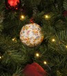 Pallina in Ceramica Natalizia decoro "Fiorentino" sul albero di natale