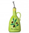 Oliera dipinta a mano verde prato