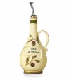 Oliera dipinta a mano giallo limone