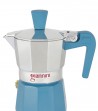 Caffettiera Nina turchese ravvicinata