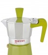 Caffettiera Nina verde ravvicinata