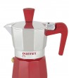 Red Nina coffee maker close up