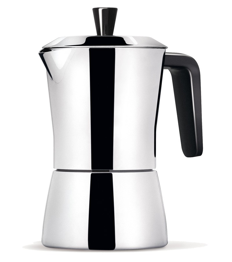 Caffettiera Tua induzione manico e pomolo nero