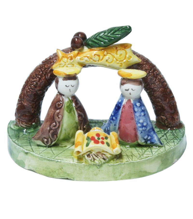 Nativity Scene with Arch and Comet Star