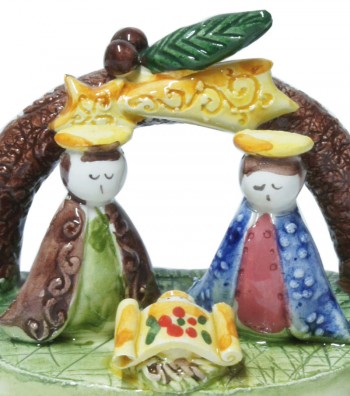 Nativity Scene with Arch and Comet Star