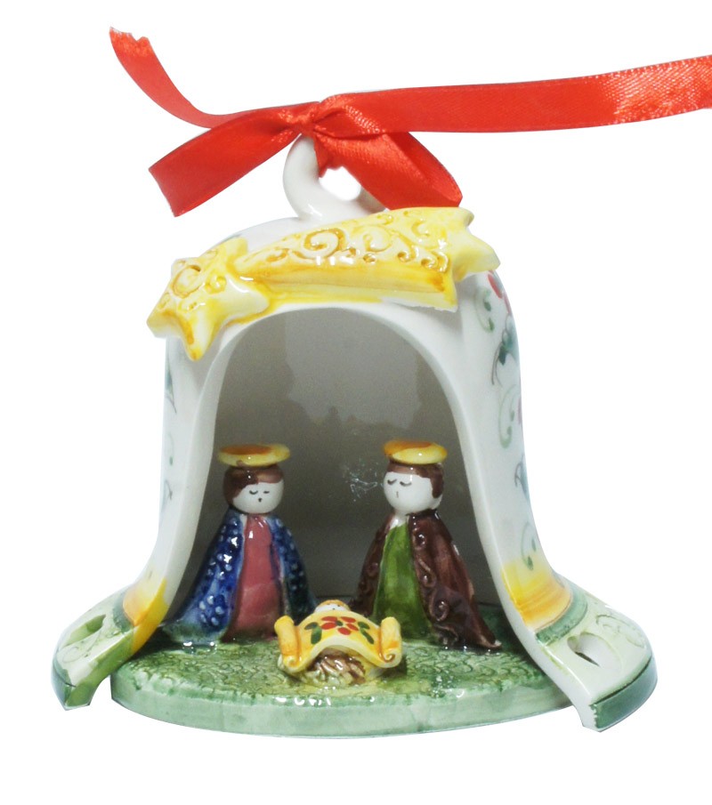 Green "Bell" Nativity in 2 pieces