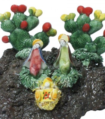 Lava Stone Nativity