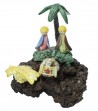 Presepe in Pietra Lavica con Palme