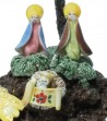 Lava Stone Nativity with Palms