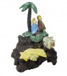 Lava Stone Nativity with Palms