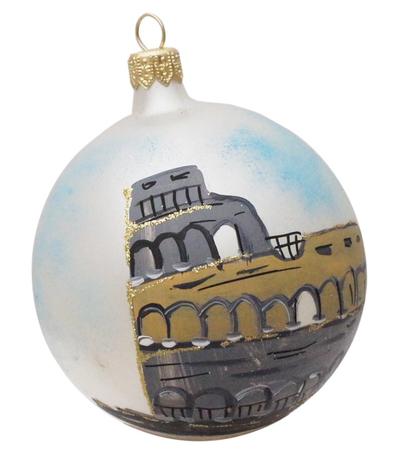 Palla di Natale "Colosseo" in vetro soffiato