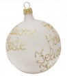 Palla di Natale Bianca "Buone Feste"