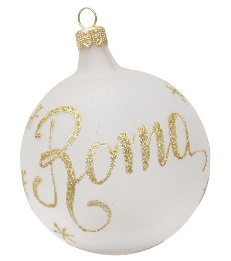 Palla di Natale Bianca con "Stelline"