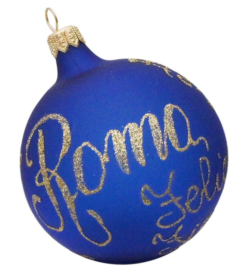 Blue Christmas Ball "Rome"