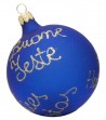 Blue Christmas Ball "Happy Holidays"