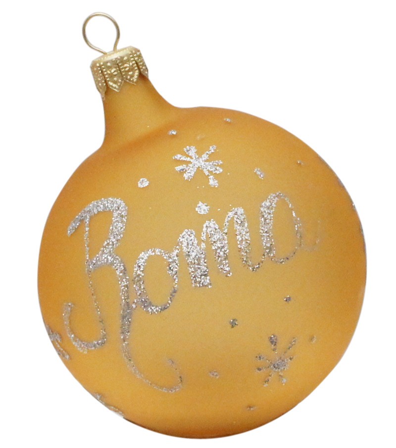Palla di Natale Oro scritta "Roma"